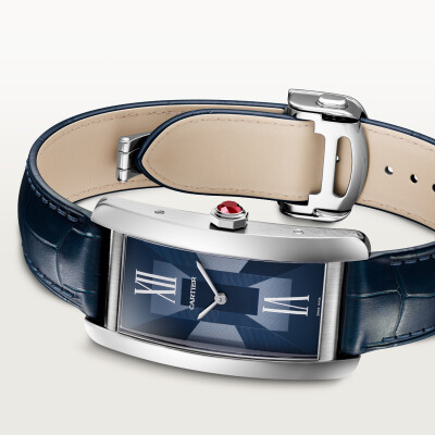 Montre Tank Américaine de Cartier Grand modèle, mouvement automatique, platine