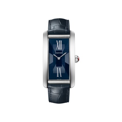 Montre Tank Américaine de Cartier Grand modèle, mouvement automatique, platine