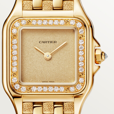 Montre Panthère De Cartier PM Petit modèle, quartz, or jaune, diamants