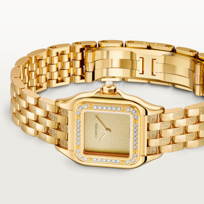 Montre Panthère De Cartier PM Petit modèle, quartz, or jaune, diamants
