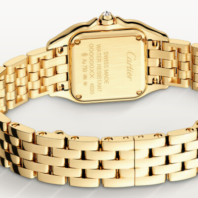 Montre Panthère De Cartier PM Petit modèle, mouvement quartz, or jaune, diamants