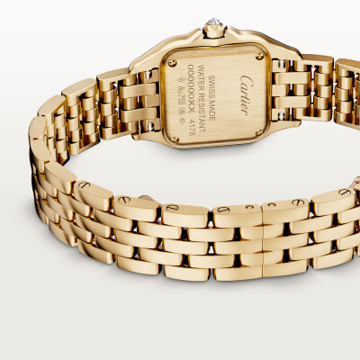 Montre Panthère De Cartier PM Petit modèle, mouvement quartz, or jaune, diamants