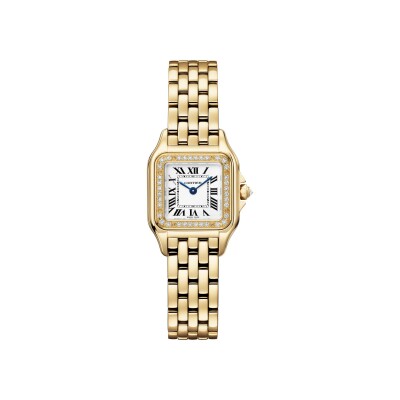 Montre Panthère De Cartier PM Petit modèle, mouvement quartz, or jaune, diamants