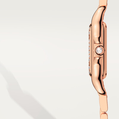 Montre Panthère De Cartier PM Petit modèle, mouvement quartz, or rose, diamants
