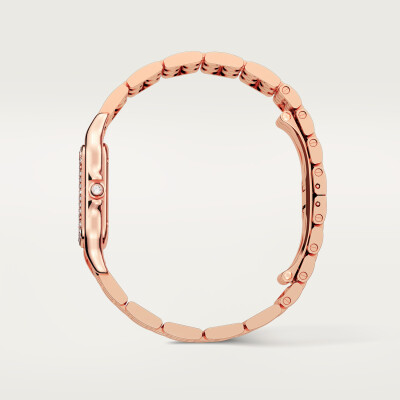 Panthère de Cartier watch, Medium model, quartz movement, rose gold, diamonds