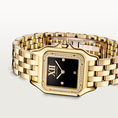 Montre Panthère de Cartier Moyen modèle, mouvement quartz, or jaune, diamants