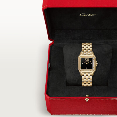 Montre Panthère de Cartier Moyen modèle, mouvement quartz, or jaune, diamants
