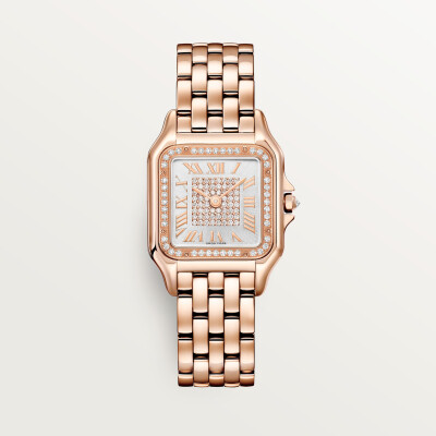 Montre Panthère de Cartier Moyen modèle, quartz, or rose, diamants