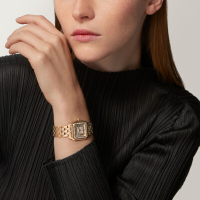 Montre Panthère de Cartier Moyen modèle, quartz, or jaune, diamants