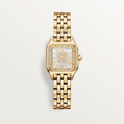 Montre Panthère de Cartier Petit modèle, quartz, or jaune, diamants
