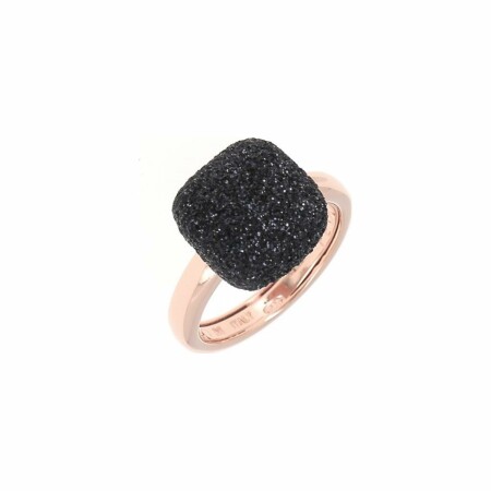 Bague Pesavento Polvere di Sogni en argent doré rose et poussière de rêves noir