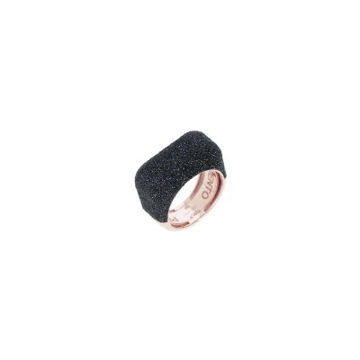 Bague Pesavento Polvere di Sogni en argent doré rose - Noir