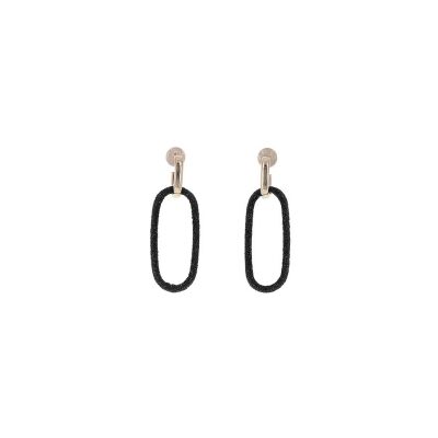 Boucles d'oreilles Pesavento Polvere di Sogni en argent doré rose - Noir