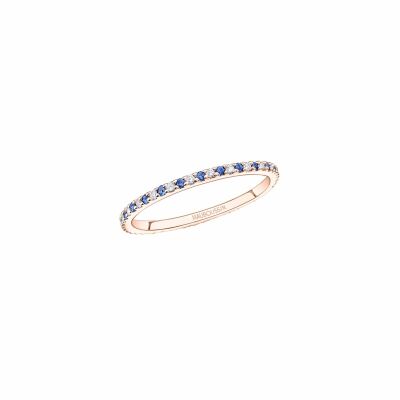 Alliance Mauboussin Parce que tu es ma Lumière en or rose, diamants et saphirs