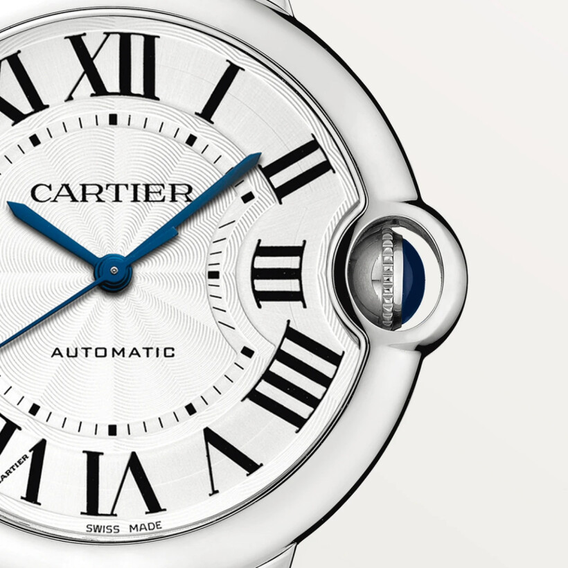 Ballon Bleu de Cartier watch, 36mm, automatic movement, steel