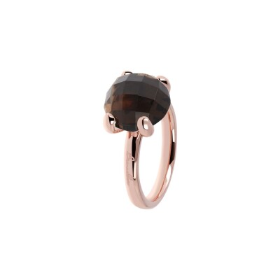 Bague Bronzallure Felicia en métal doré rose à l'or fin 18 carats et pierre naturelle, taille 52
