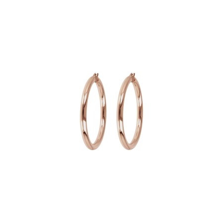 Boucles d'oreilles Bronzallure en métal doré rose à l'or fin 18 carats