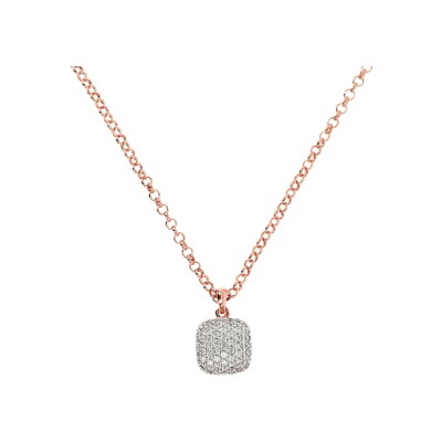 Collier Bronzallure Altissima en métal doré rose à l'or fin 18 carats