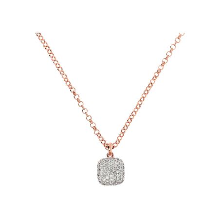 Collier Bronzallure Altissima en métal doré rose à l'or fin 18 carats