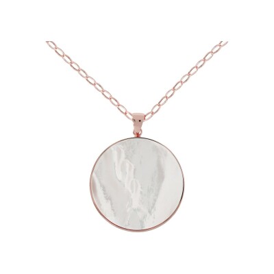 Collier Bronzallure White en métal doré rose à l'or fin 18 carats