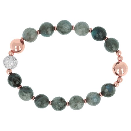 Bracelet Bronzallure Preziosa en métal doré rose à l'or fin 18 carats