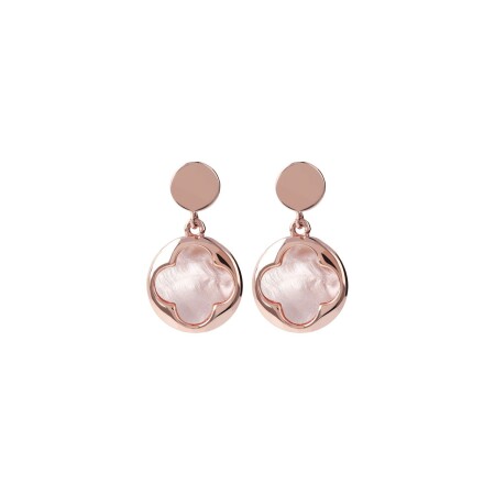 Boucles d'oreilles Bronzallure en métal doré rose à l'or fin 18 carats