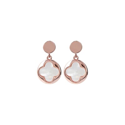 Boucles d'oreilles Bronzallure Alba en métal doré rose à l'or fin 18 carats