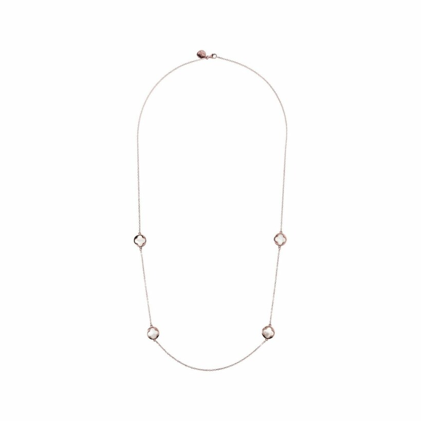 Collier Bronzallure Alba en métal doré rose à l'or fin 18 carats et nacre