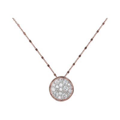 Collier Bronzallure Altissima en métal doré rose à l'or fin 18 carats