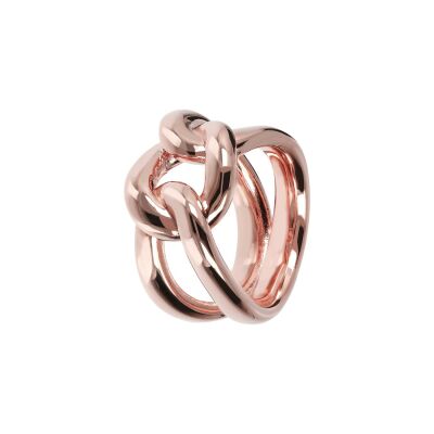 Bague Bronzallure Purezza en métal doré rose à l'or fin 18 carats, taille 54