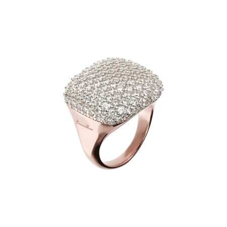 Bague Bronzallure Altissima en métal doré rose à l'or fin 18 carats, taille 52