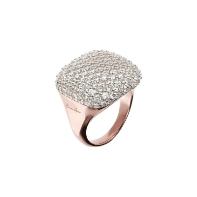 Bague Bronzallure Altissima en métal doré rose à l'or fin 18 carats, taille 54