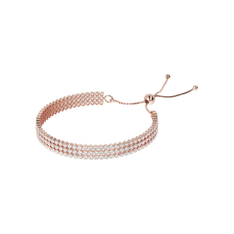 Bracelet Bronzallure Altissima en métal doré rose à l'or fin 18 carats