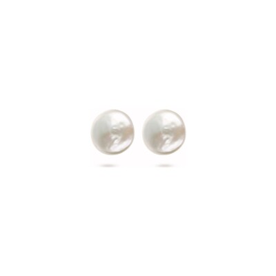 Boucles d'oreilles Bronzallure Maxima en métal doré rose à l'or fin 18 carats et perle