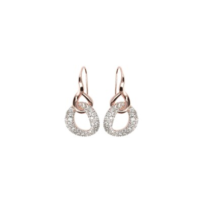 Boucles d'oreilles Bronzallure Altissima en métal doré rose à l'or fin 18 carats