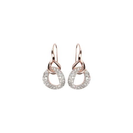 Boucles d'oreilles Bronzallure Altissima en métal doré rose à l'or fin 18 carats