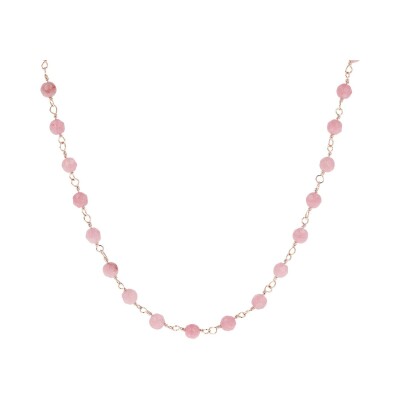 Collier Bronzallure Miss en métal doré rose à l'or fin 18 carats