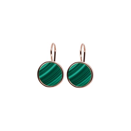 Boucles d'oreilles Bronzallure en bronze et malachites