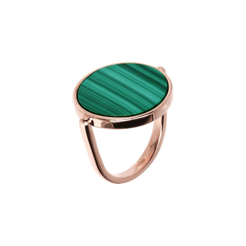 Bague Bronzallure Alba en bronze et malachite, taille 58