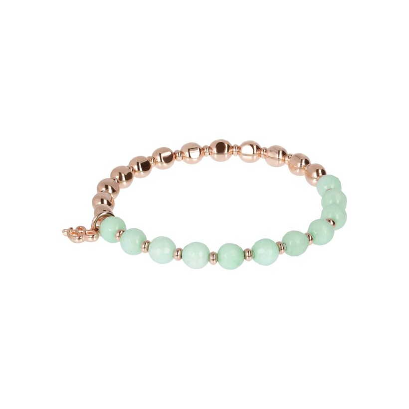 Bracelet Bronzallure Variegata en métal doré rose à l'or fin 18 carats