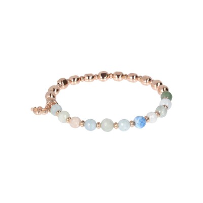 Bracelet Bronzallure Variegata en métal doré rose à l'or fin 18 carats