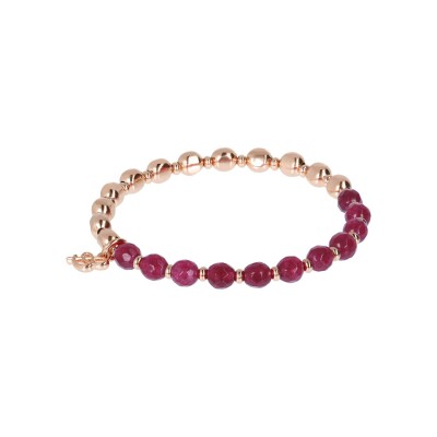 Bracelet Bronzallure Variegata en métal doré rose à l'or fin 18 carats