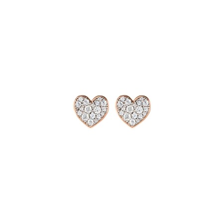 Boucles d'oreilles Bronzallure Miss en métal doré rose à l'or fin 18 carats