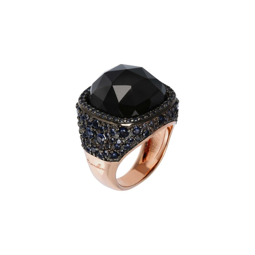 Bague Bronzallure Preziosa en bronze et onyx, taille 54