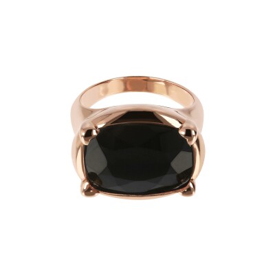 Bague Bronzallure Incanto en métal doré rose à l'or fin 18 carats et spinelle, taille 56