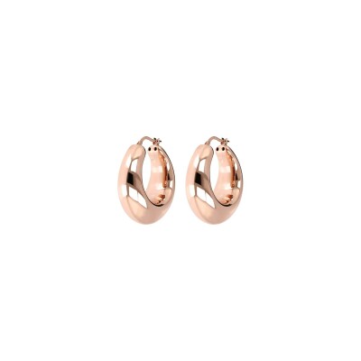 Boucles d'oreilles Bronzallure en métal doré rose à l'or fin 18 carats