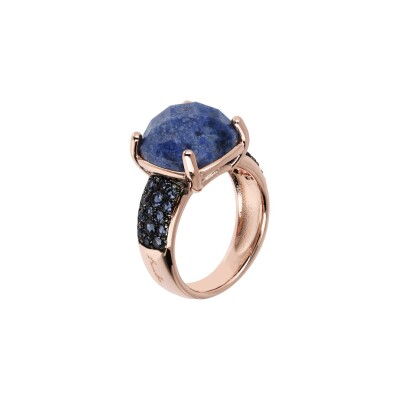 Bague Bronzallure Preziosa en métal doré rose à l'or fin 18 carats, taille 54