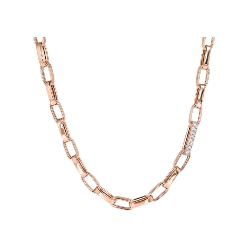 Collier Bronzallure Altissima en métal doré rose à l'or fin 18 carats