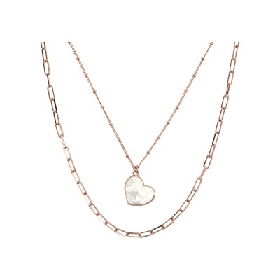 Collier Bronzallure Alba en métal doré rose à l'or fin 18 carats