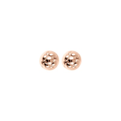 Boucles d'oreilles Bronzallure en métal doré rose à l'or fin 18 carats